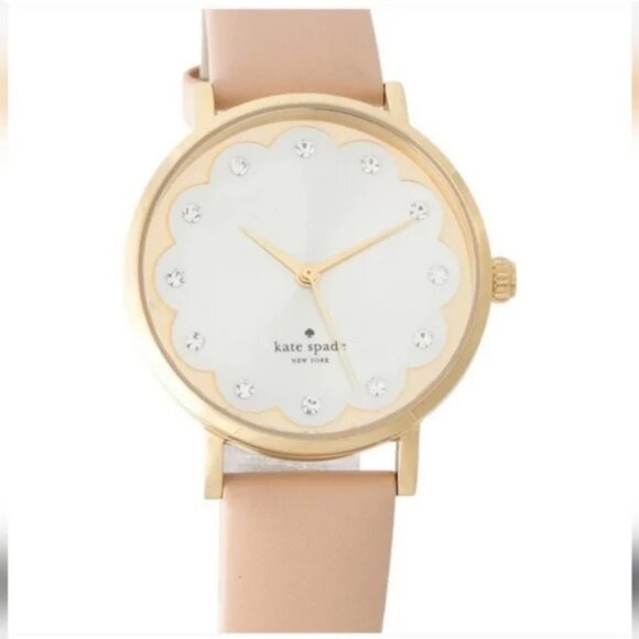 Kate Spade Gold Case Tan Strap Watch - Picture 1 of 7